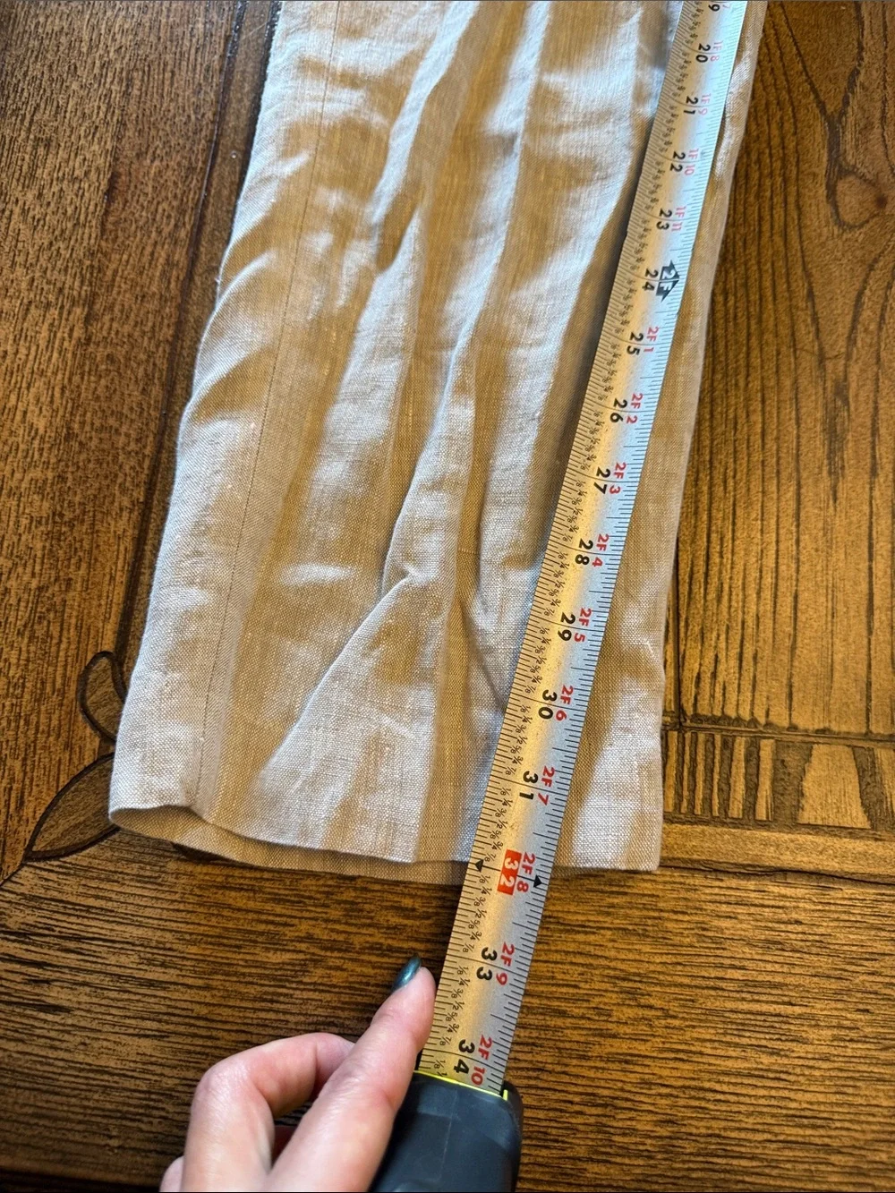 H&M Slim Fit Men's Linen Dress Pants in Light Beige